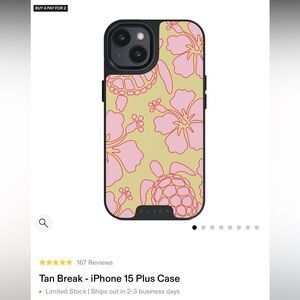 BURGA iPhone 15 plus case and ring holder EUC